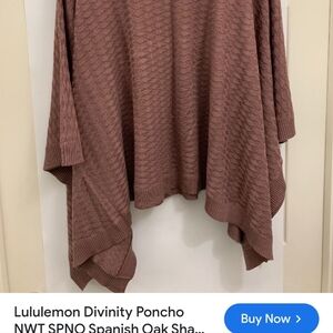 LULULEMON DIVINITY PONCHO ONE SIZE NWOT